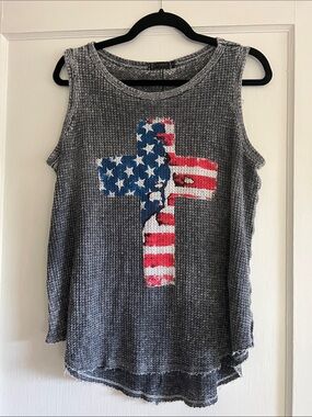 T Party Fashion Gray Waffle Knit Sweater Top